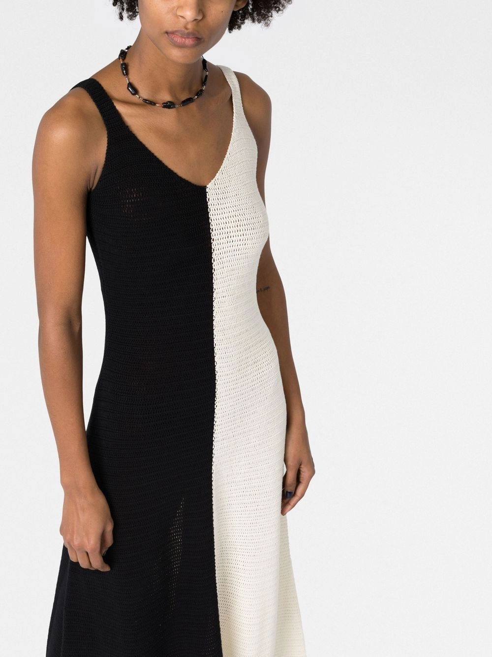 Cotton Knitted Midi Dress