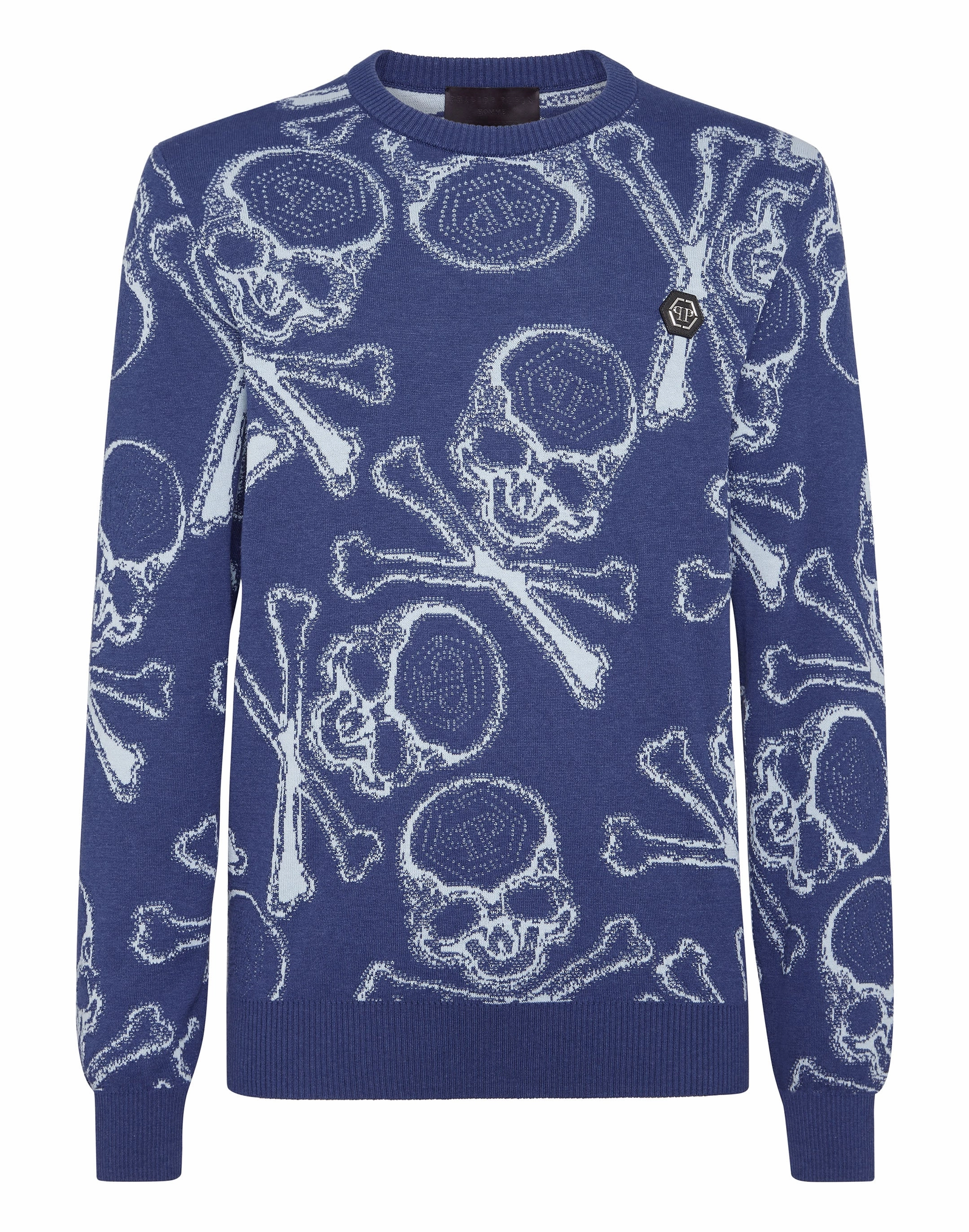 Cotton Pullover Round Neck Skull & Bones