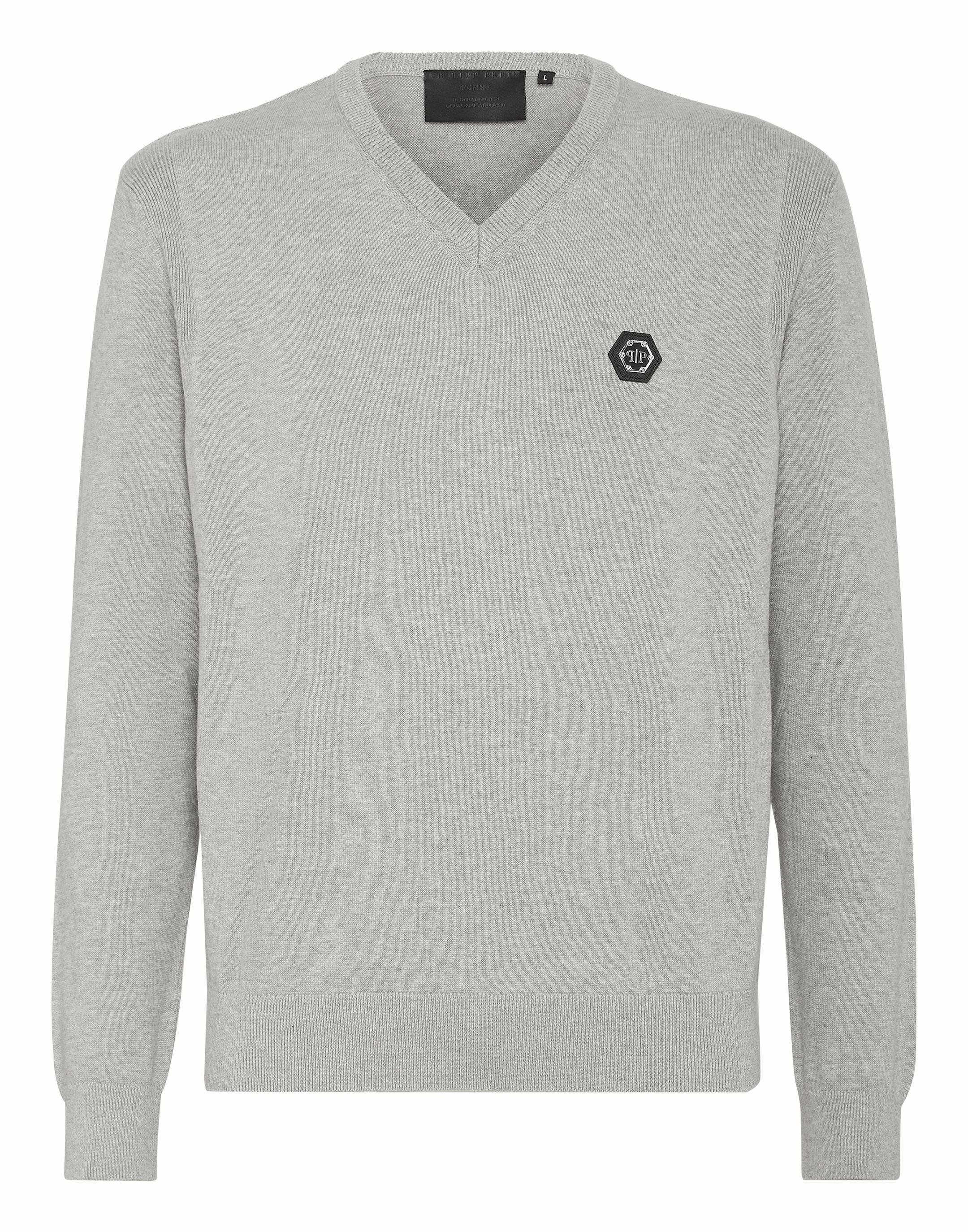 Cotton Pullover V-Neck LS