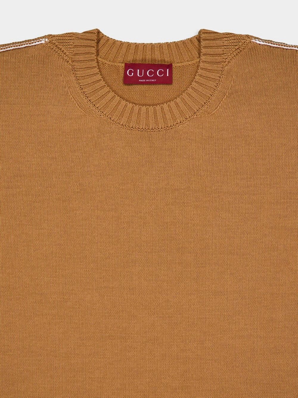 Cotton Sweater with Gucci Intarsia