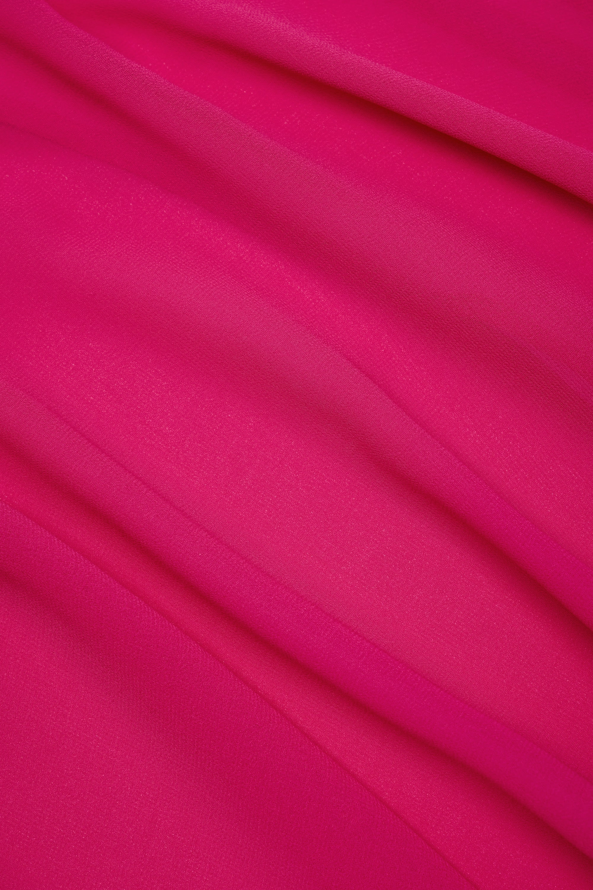 Cowl-Neck Mini Dress in Fuchsia