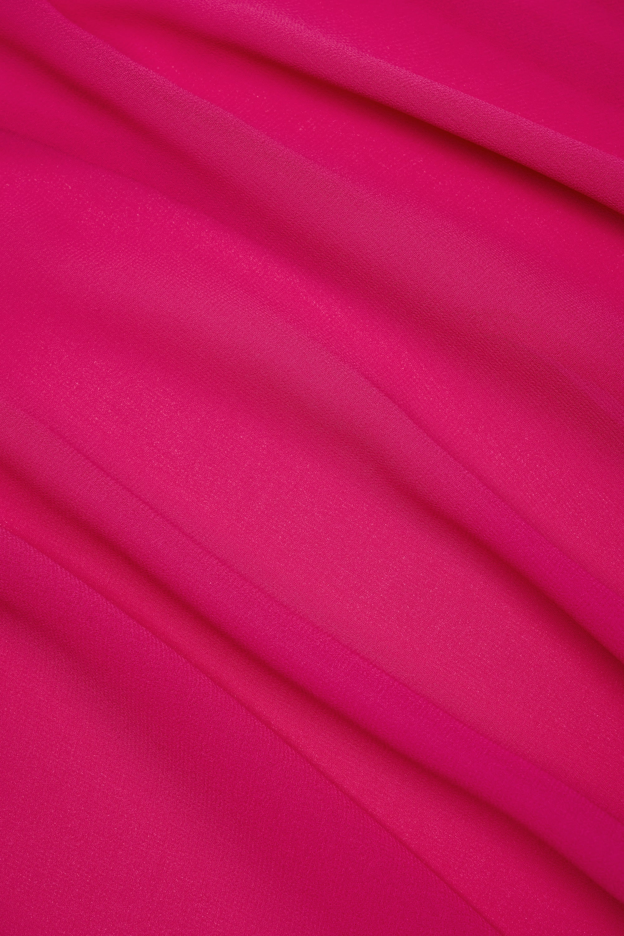 Cowl-Neck Mini Dress in Fuchsia