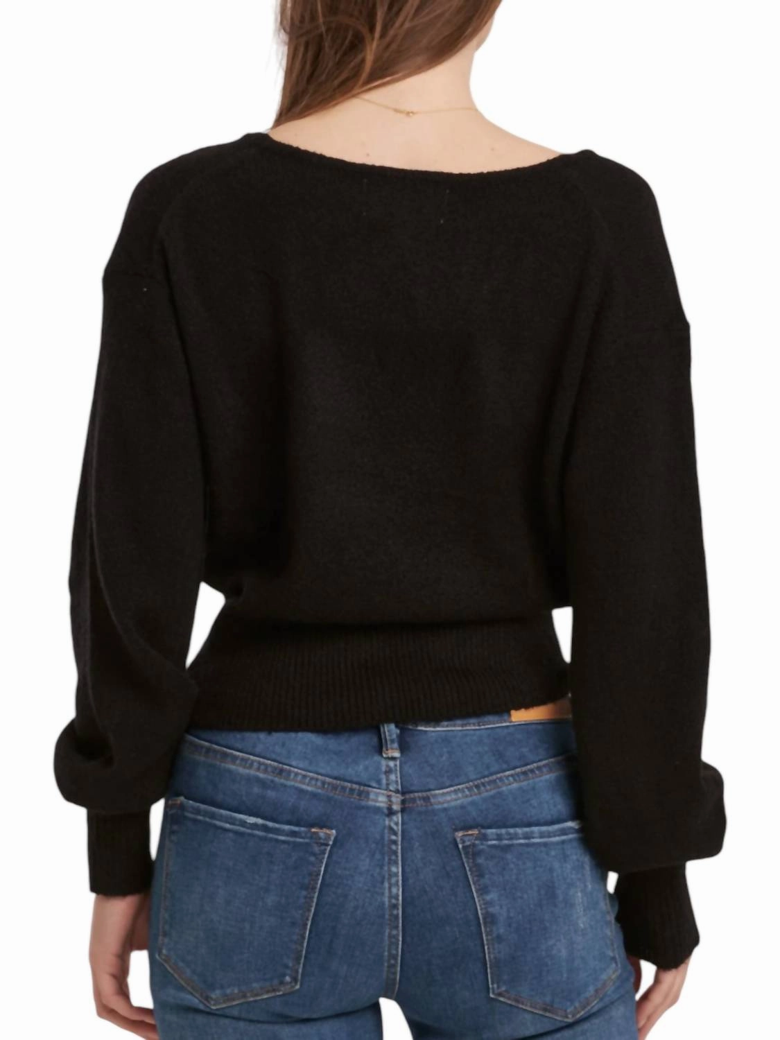 Cozy Carter Sweater In Black