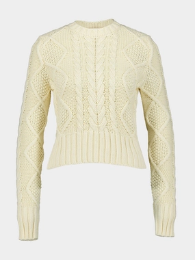 Cream Cable Knit Sweater Knitwear Womens - women's knitwear cheap