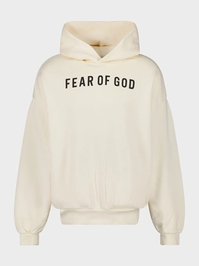 Cream French Terry Sweatshirt Tops Mens - thermal tops