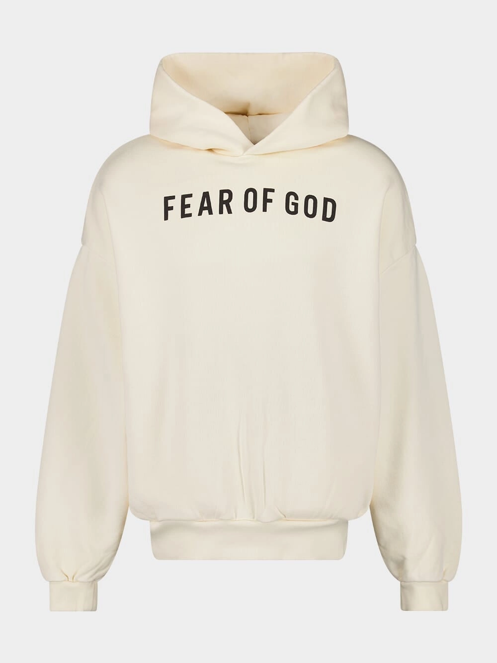 Cream French Terry Sweatshirt Tops Mens - thermal tops