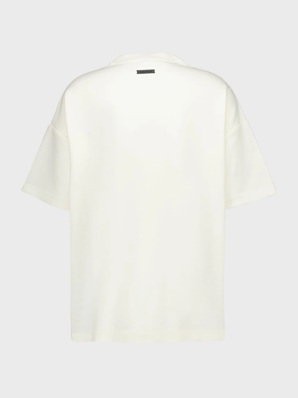 Cream Merino Wool Short Sleeve T-Shirt