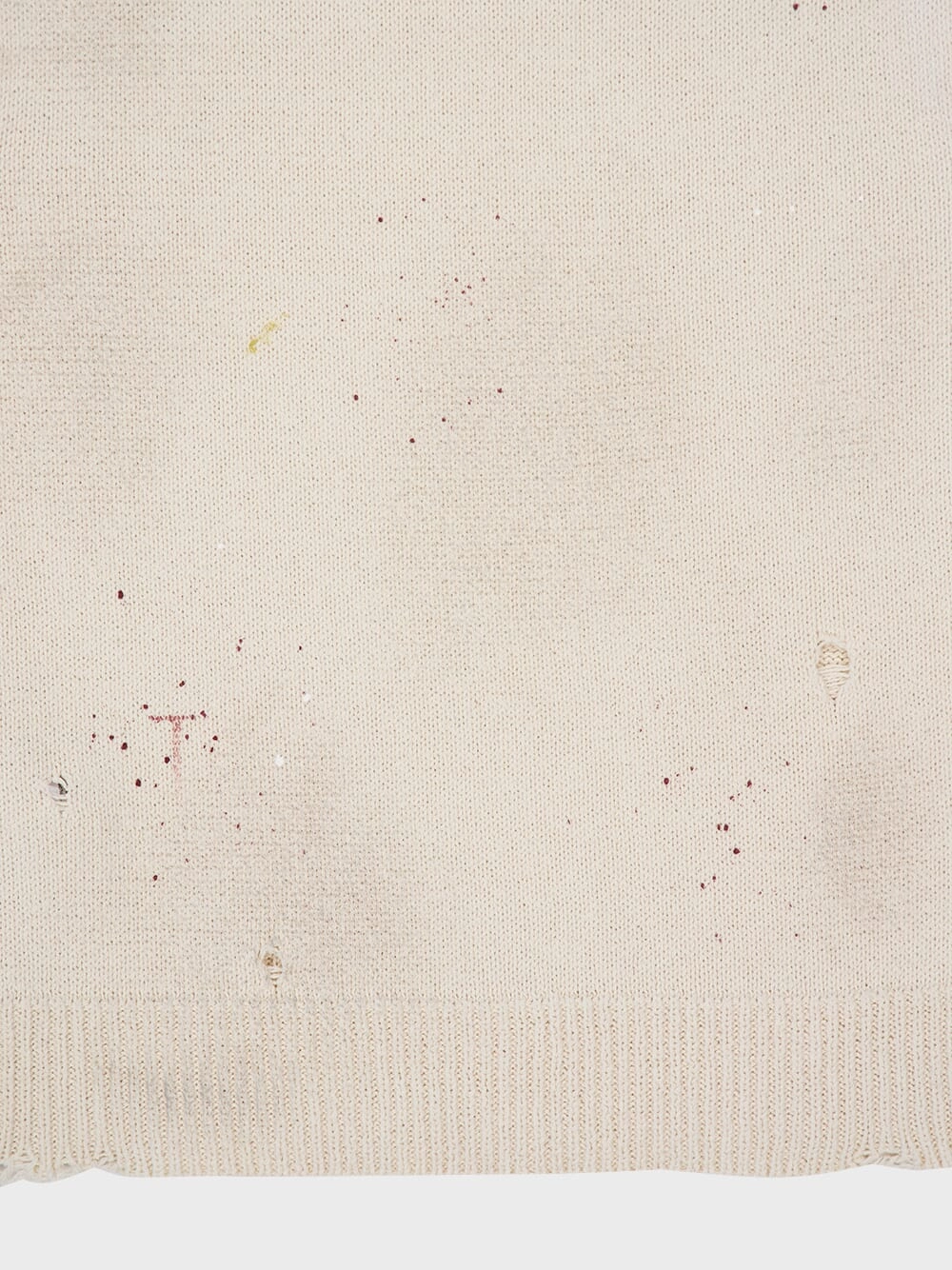 Cream Numbers-Print Vest