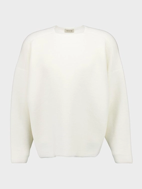 Cream Ottoman Ribbed Straight Neck Sweater Knitwear Mens - men's sweaters sale
