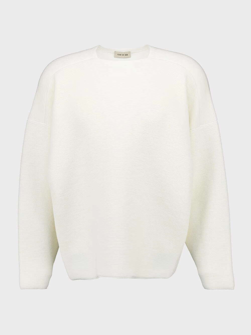 Cream Ottoman Ribbed Straight Neck Sweater Knitwear Mens - men's sweaters sale