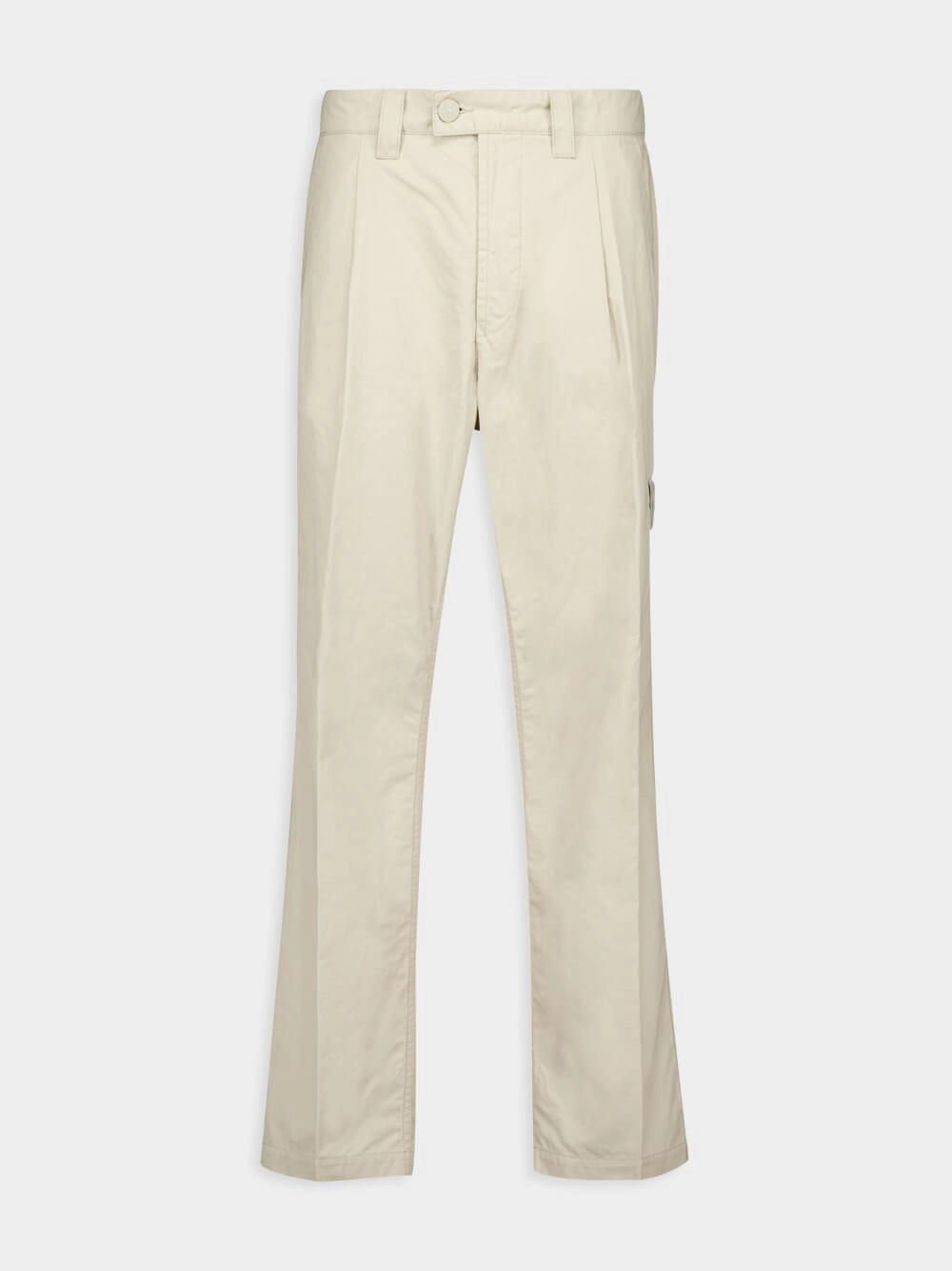 Cream Tapered Cotton Trousers Suits Mens - men's suits outlet