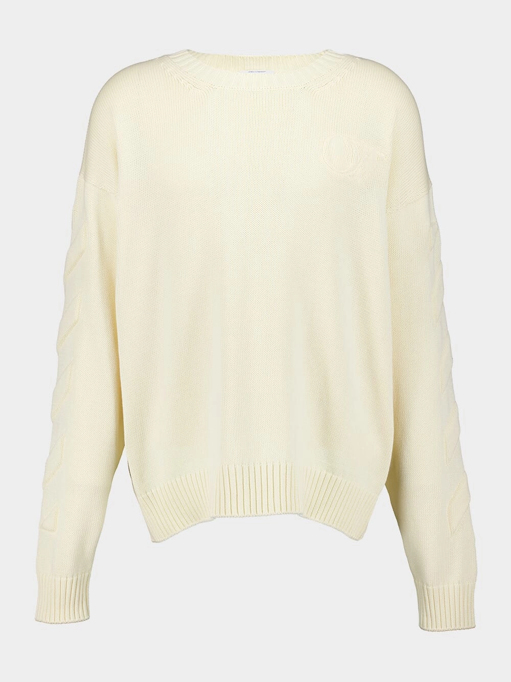 Crew-Neck Diagonal-Stripe Jumper Knitwear Mens - men's sweaters sale