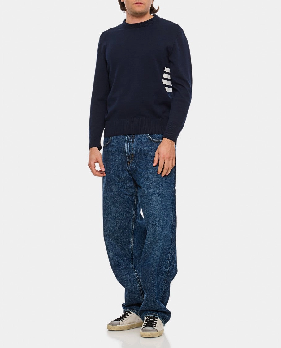 Crew Neck Pullover 4 Bar Stripe