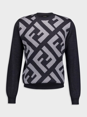 Crew Neck Wool Jumper Knitwear Mens - men's sweaters sale