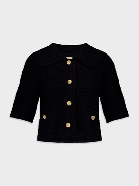 Crochet Cotton Cardigan Knitwear Womens - women's knitwear cheap