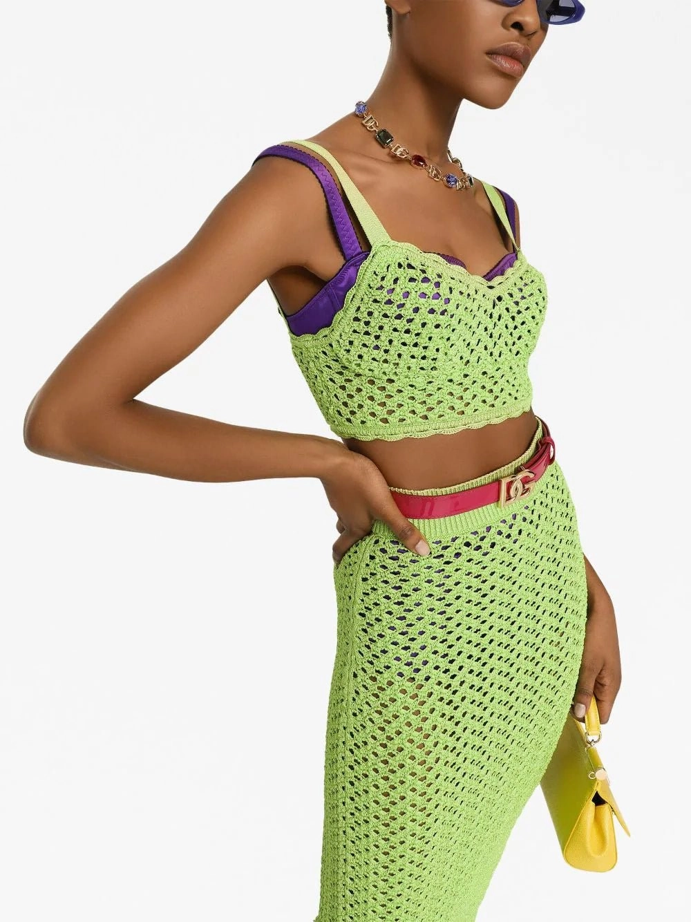 Crochet-Knit Bralette Top