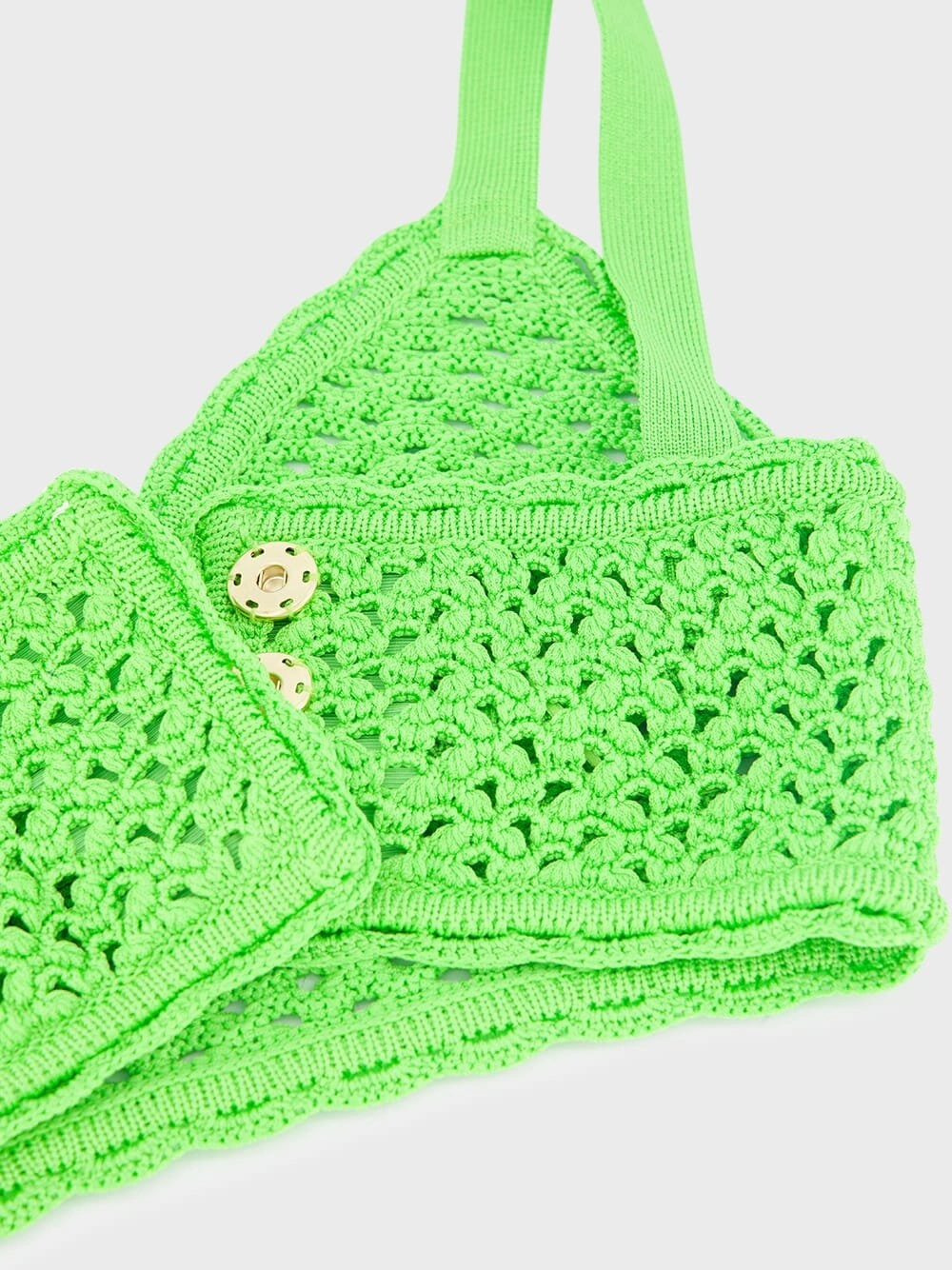 Crochet-Knit Bralette Top