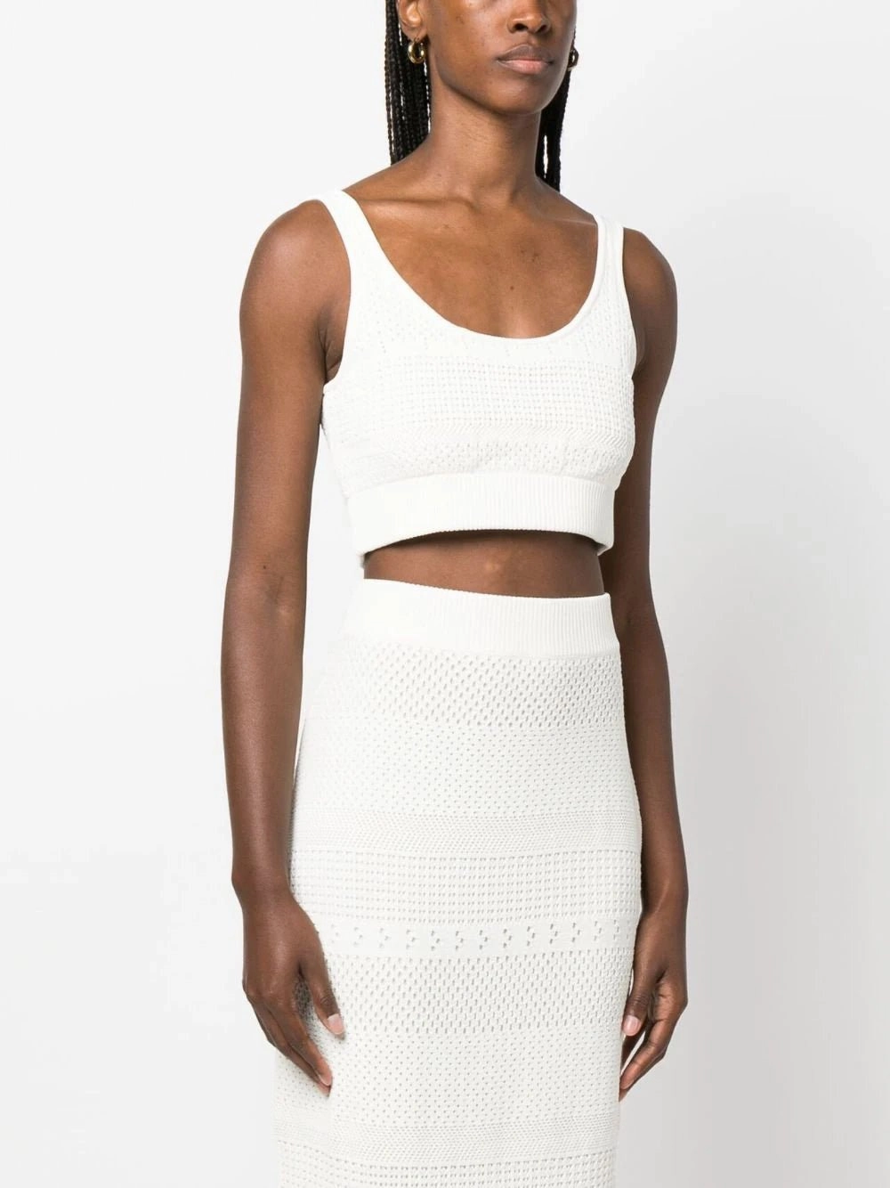 Crochet-Knit Cropped Top