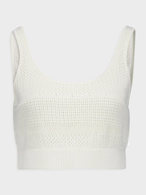 Crochet-Knit Cropped Top Knitwear Womens - women's knitwear cheap