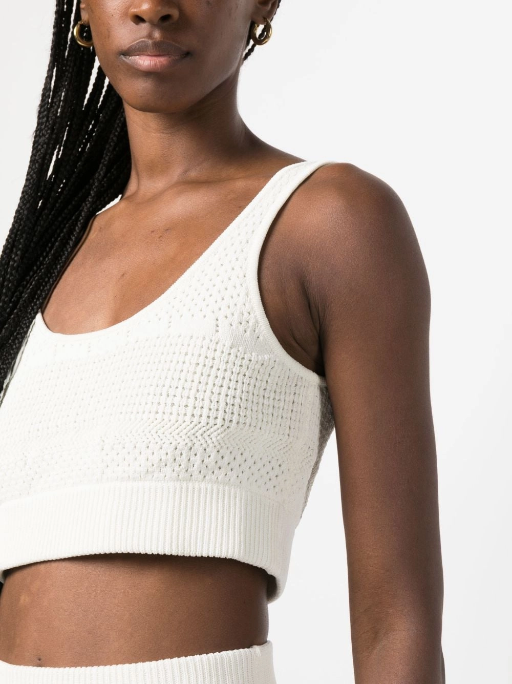 Crochet-Knit Cropped Top