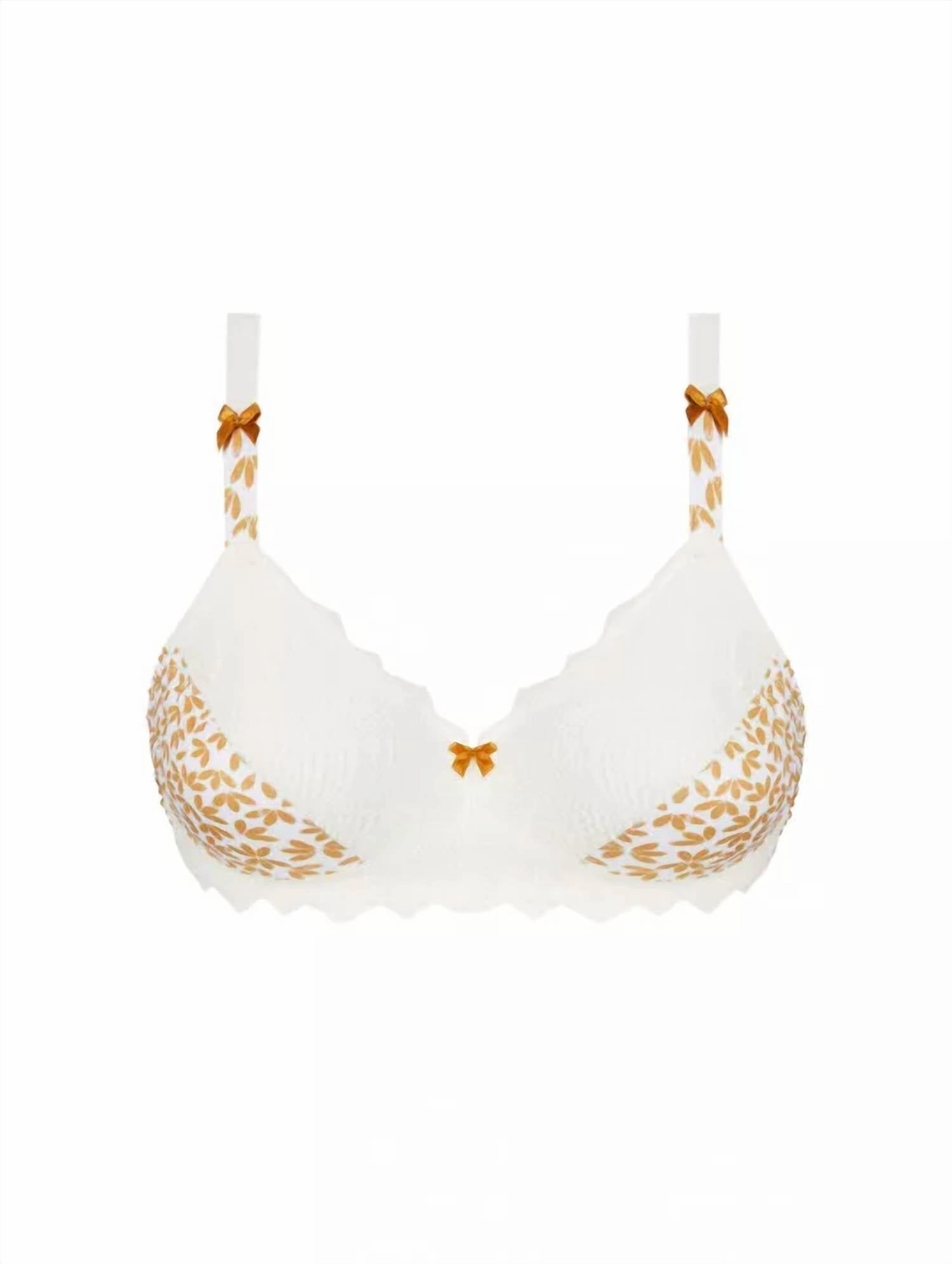 Crochet Non Wire Bra In Camel Boheme