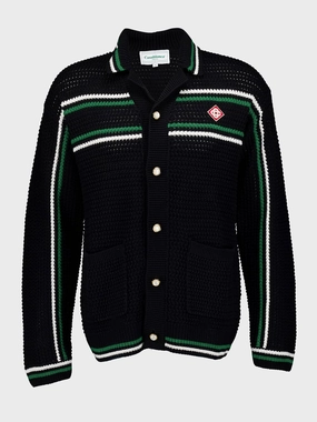Crochet Tennis Shacket Knitwear Mens - men's sweaters sale