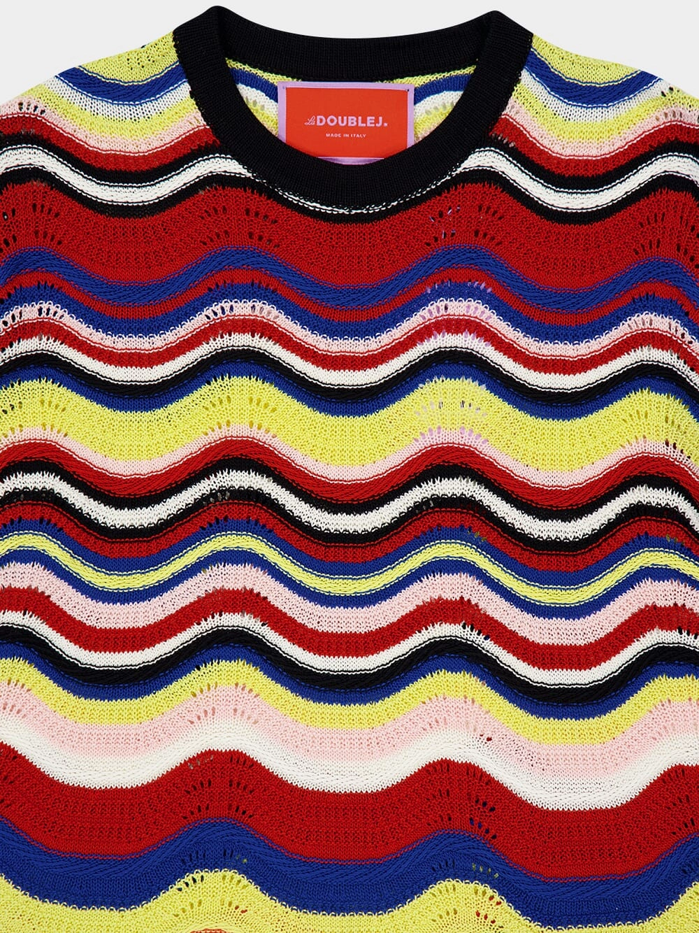 Cropped Chevron Cotton Sweater