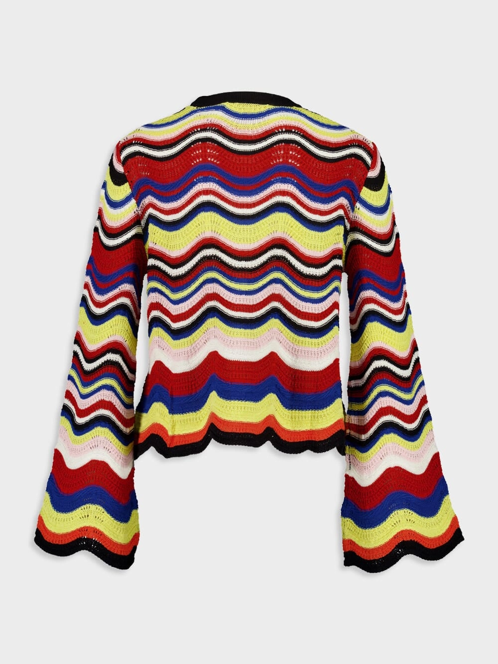 Cropped Chevron Cotton Sweater
