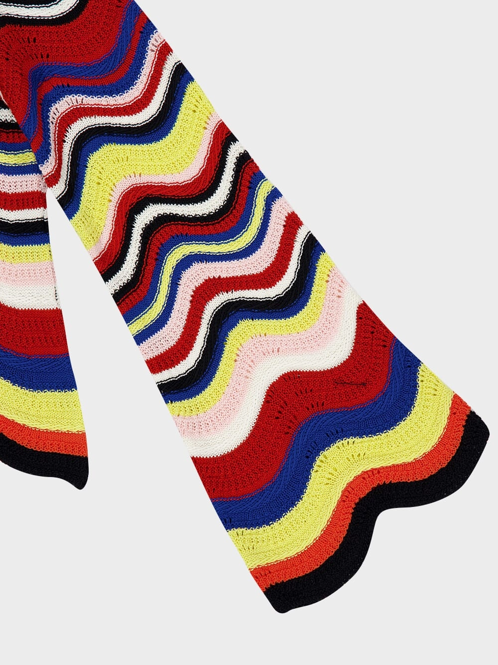 Cropped Chevron Cotton Sweater