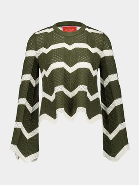 Cropped Chevron Sweater Knitwear Womens - women's knitwear cheap