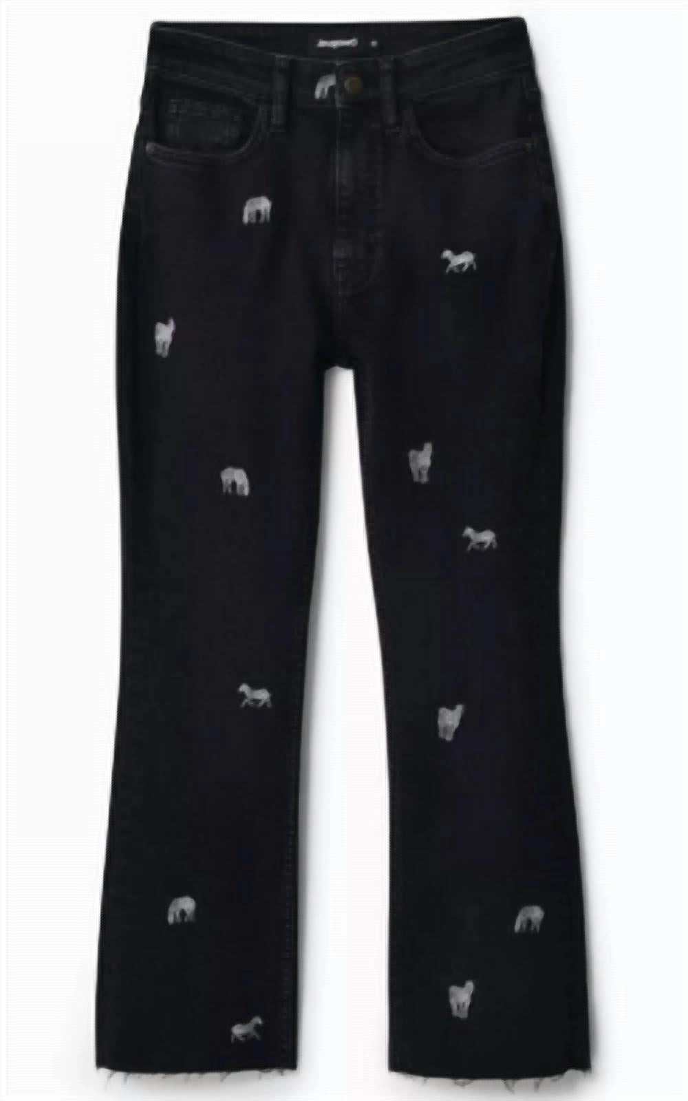 Cropped Flared Jean In Black