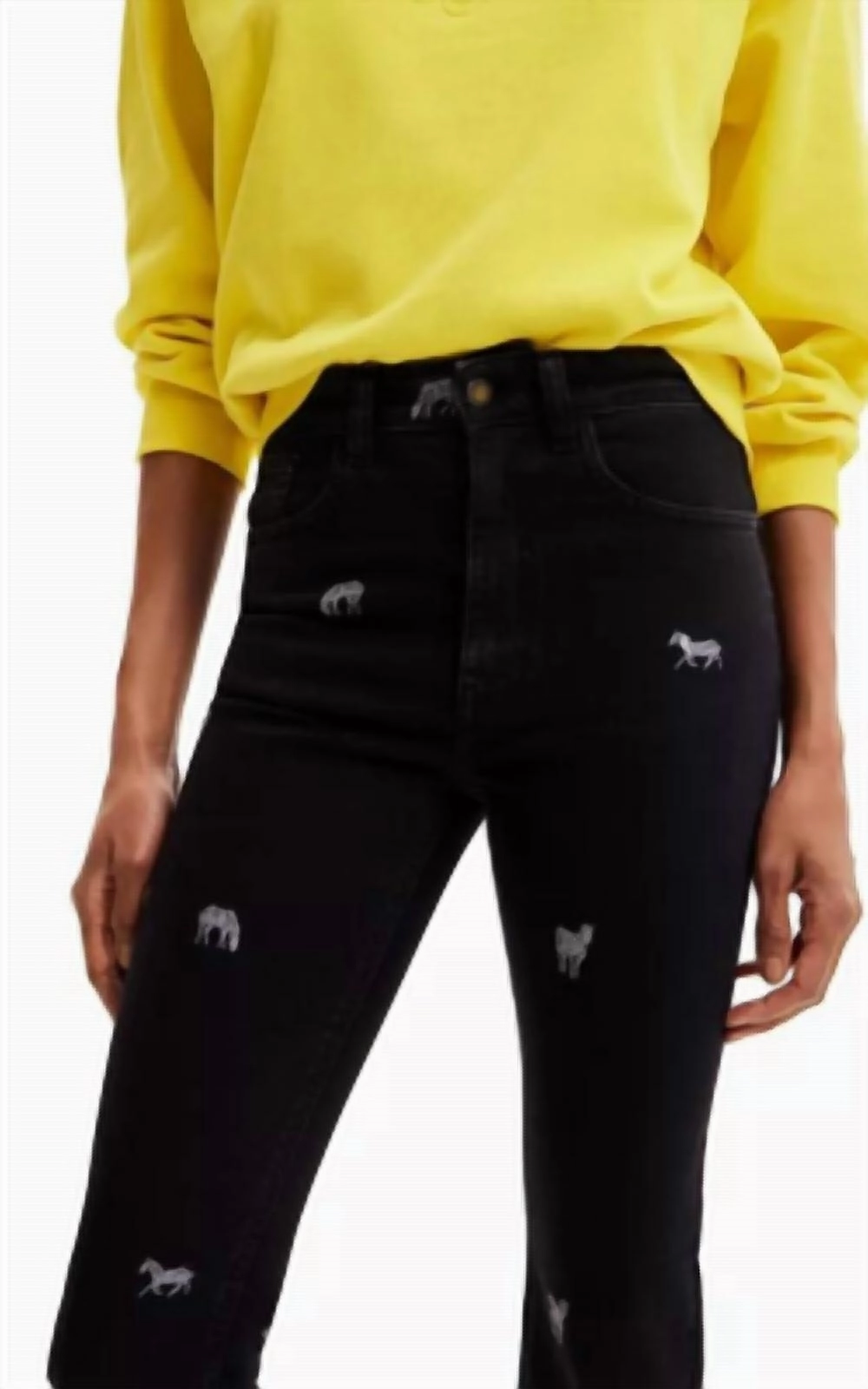Cropped Flared Jean In Black