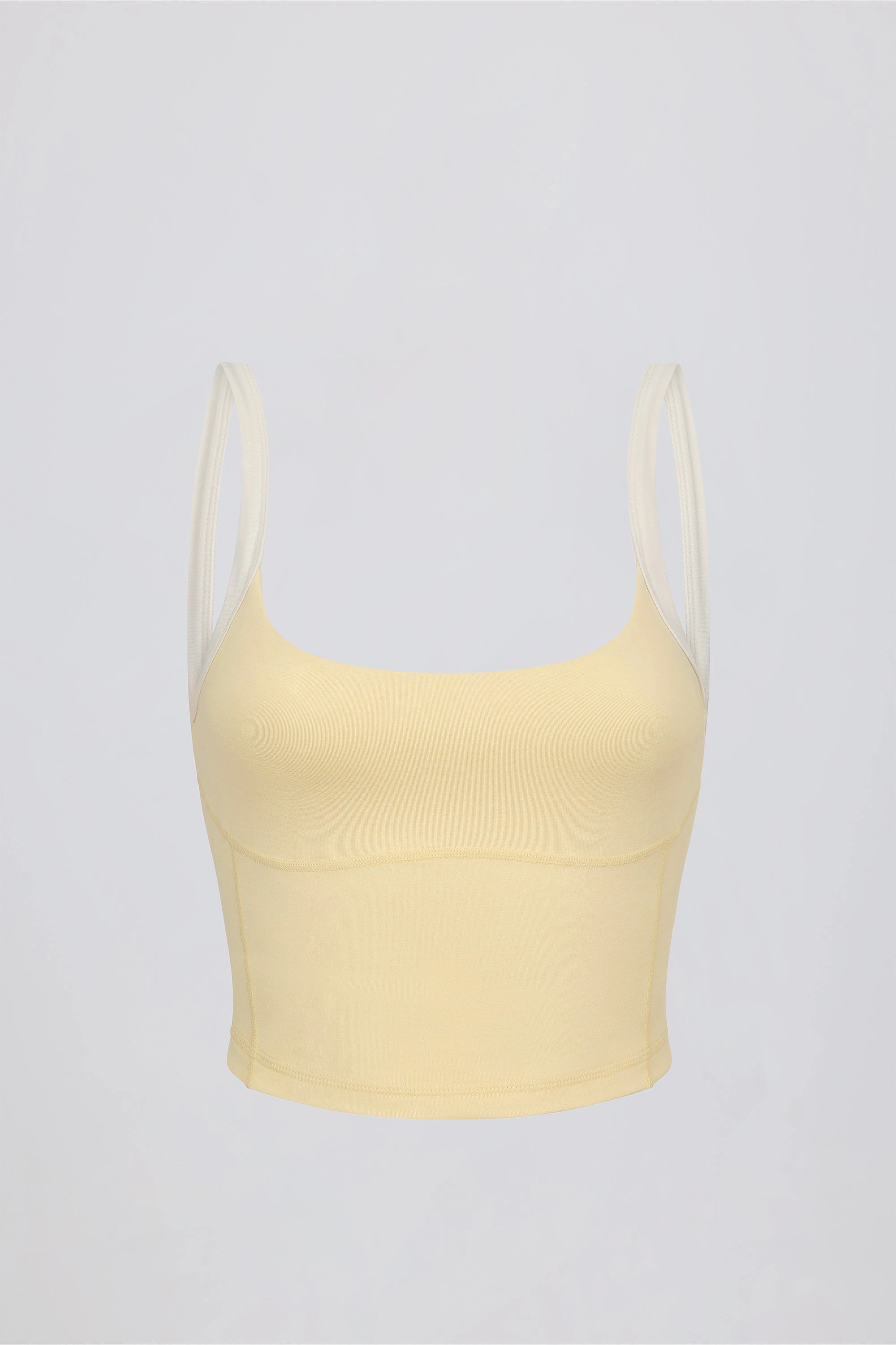 Cropped Tank Top in Lemon Marl
