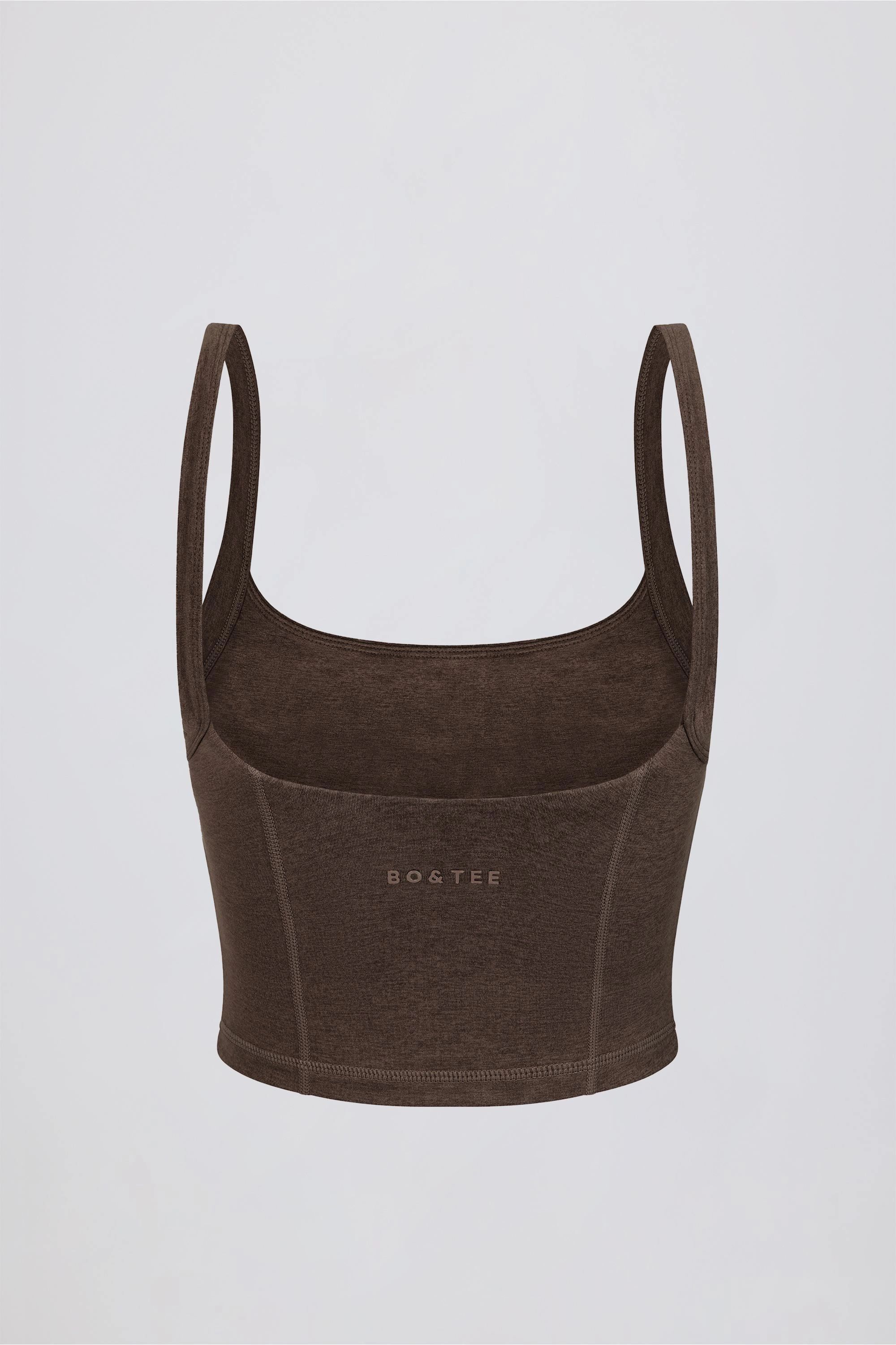 Cropped Tank Top in Pecan Marl