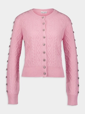Crystal-Embellished Cashmere Cardigan Knitwear Womens - women's knitwear cheap