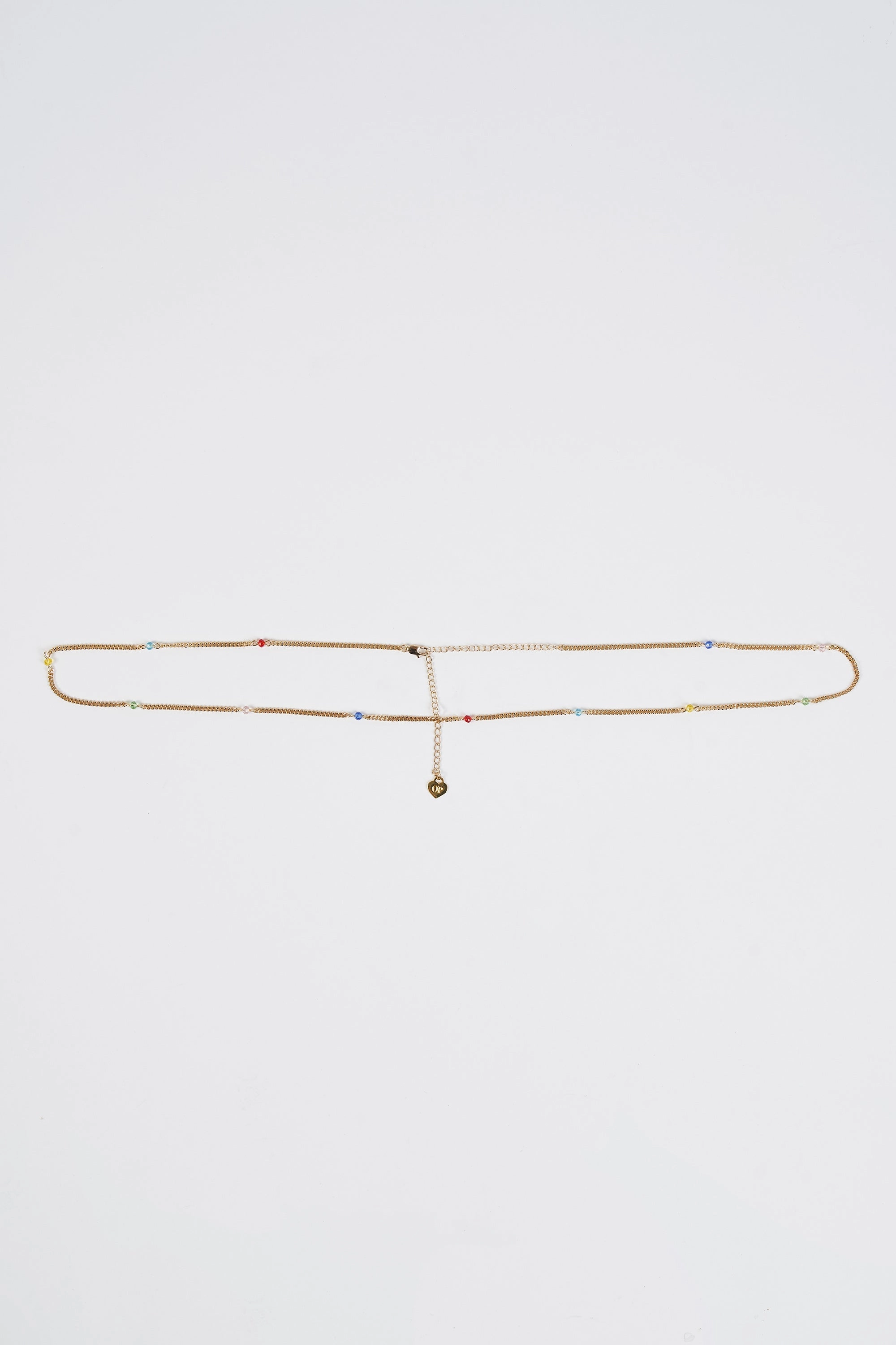 Crystal-Embellished Waist Chain in Gold-Tone Metal