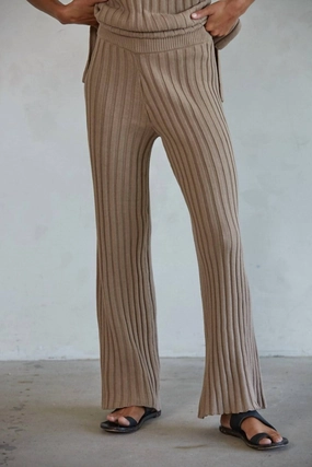 Cyndi Sweater Pants In Mocha womens gaucho pants sale