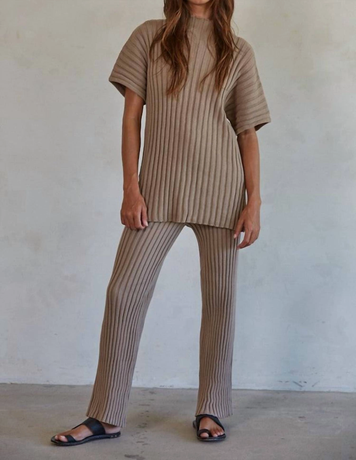 Cyndi Sweater Pants In Mocha