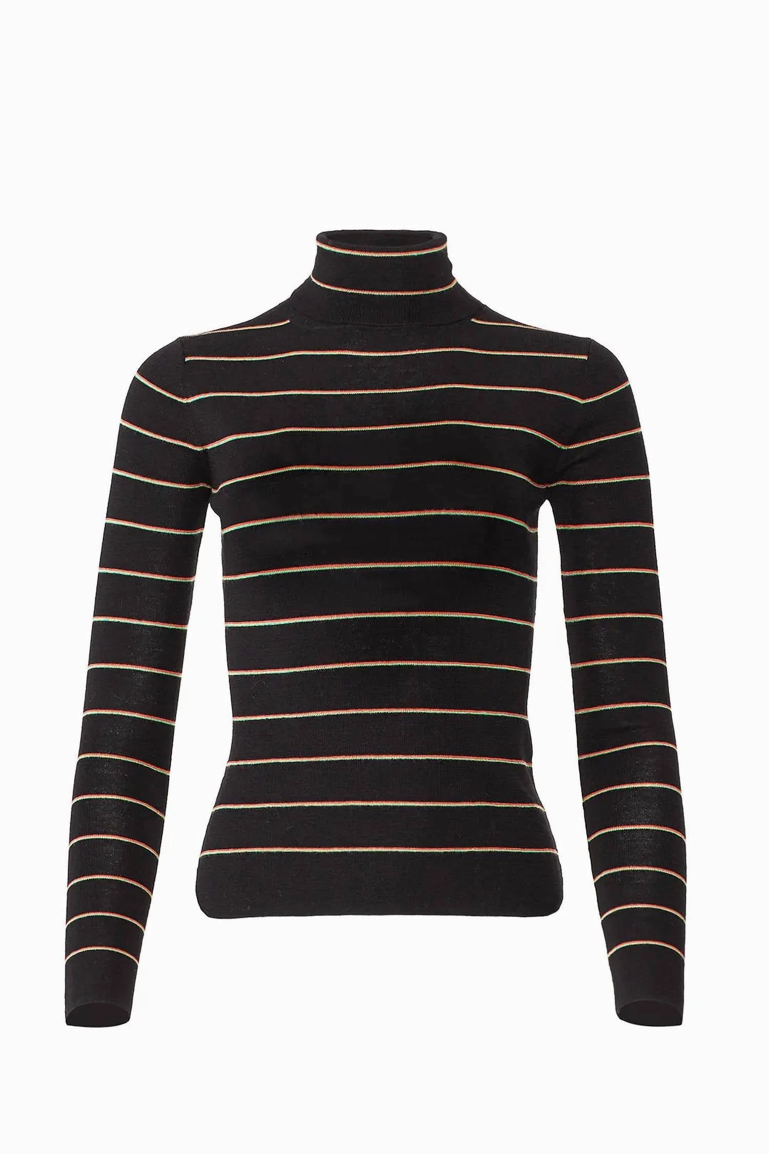Dale Striped Top In Black