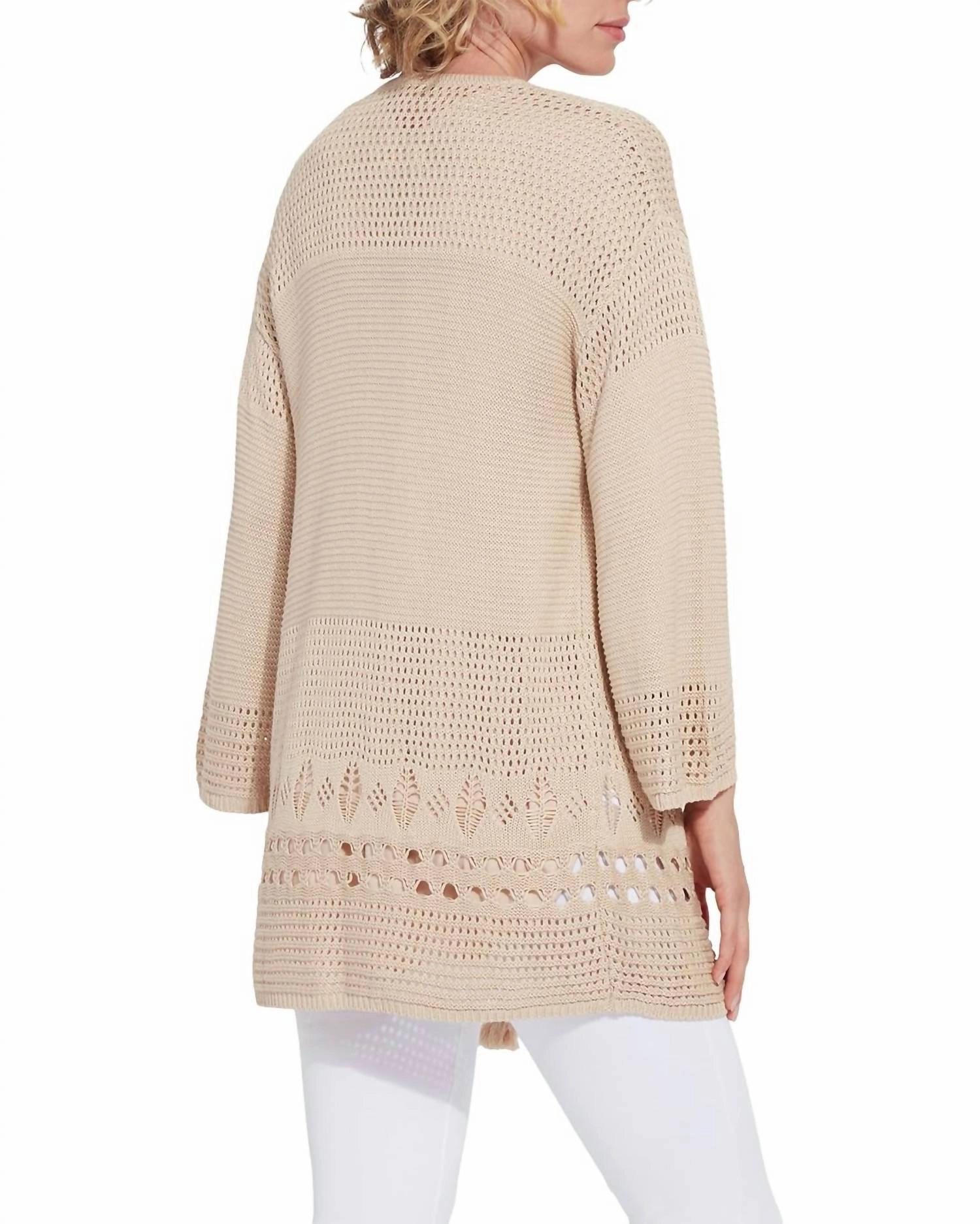 Dani Mesh Cardigan In Sugar