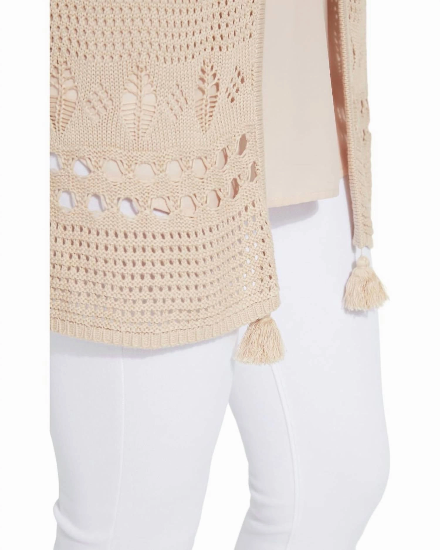 Dani Mesh Cardigan In Sugar