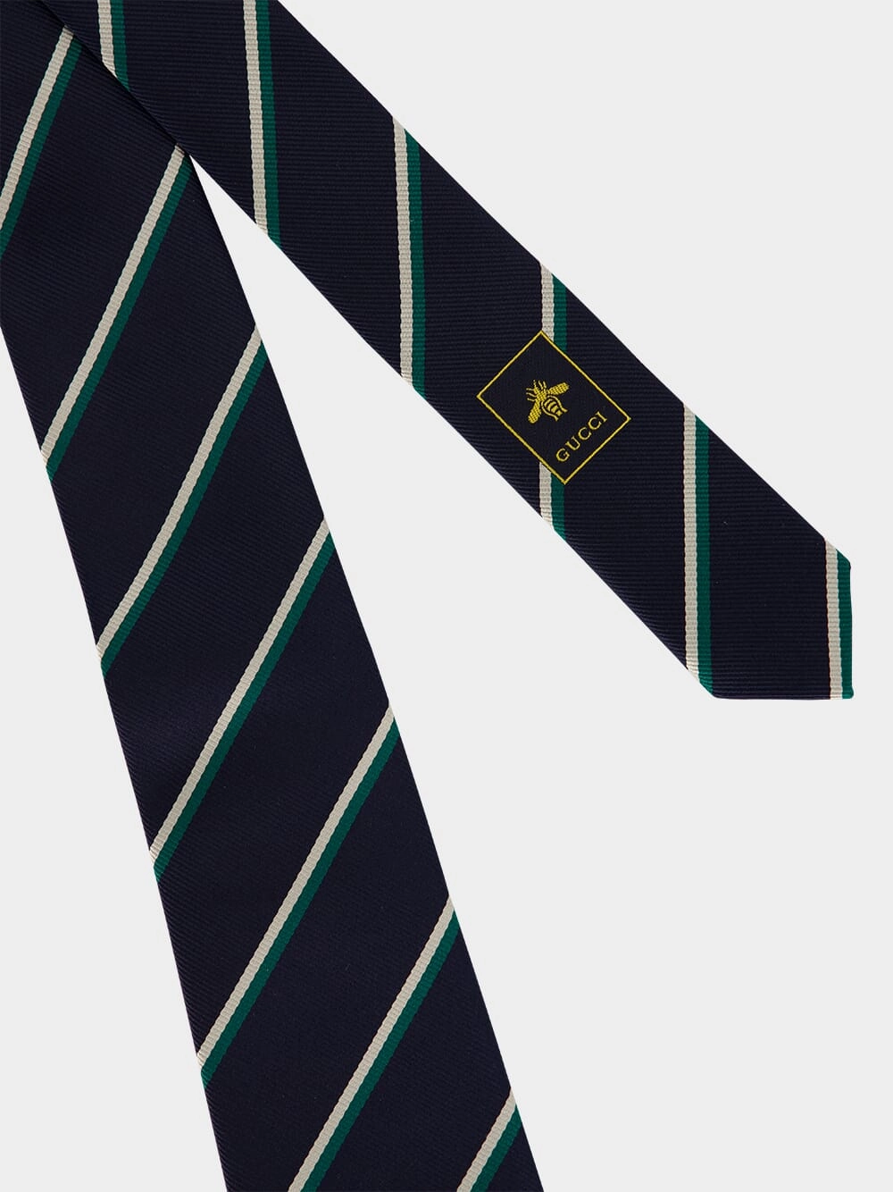 Dark Blue Embroidered Silk Tie