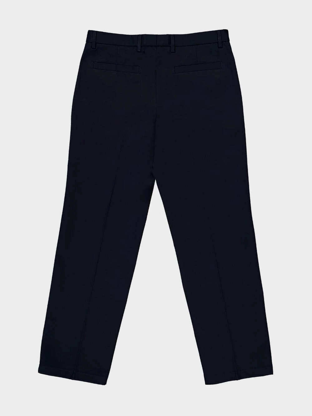 Dark Blue Twill Trousers with Web Detail