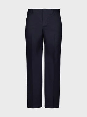 Dark Blue Twill Trousers with Web Detail Suits Mens - men's suits outlet