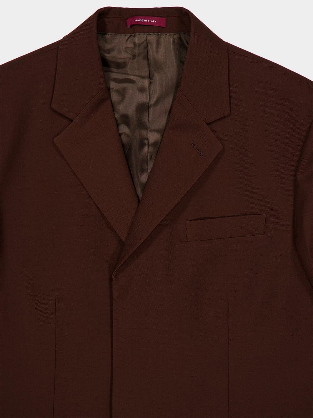 Dark Brown Embossed Wool Jacket