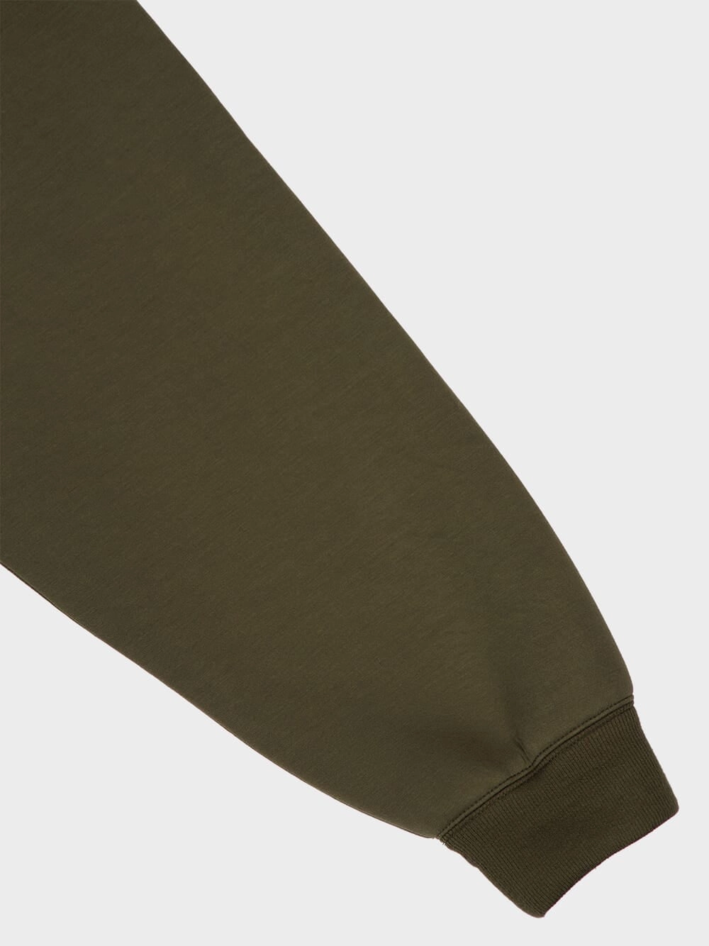 Dark Green Embroidered Hooded Jersey Sweatshirt