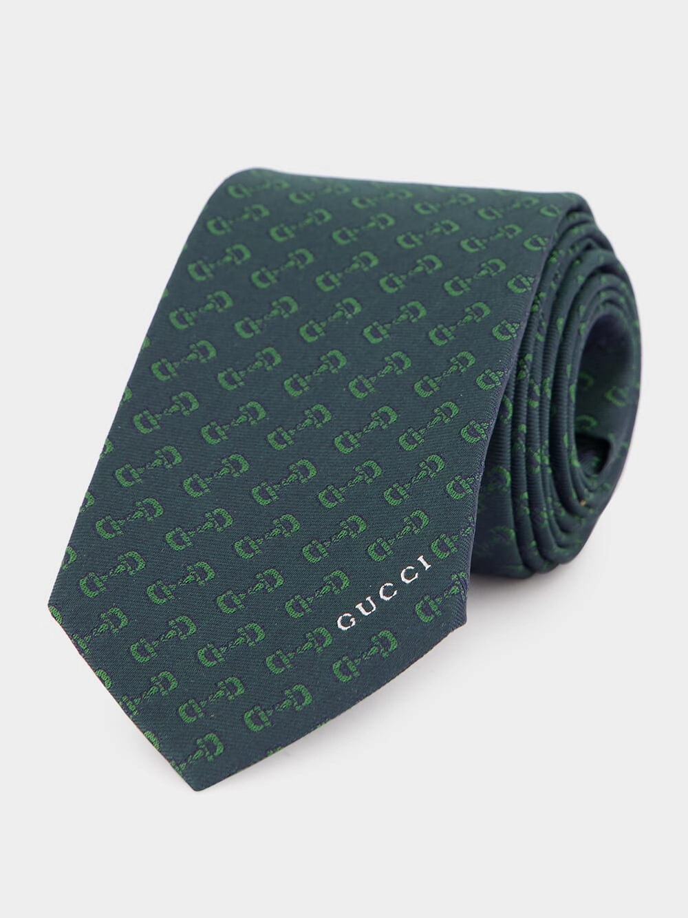Dark Green Horsebit Silk Tie Suits Mens - men's suits outlet