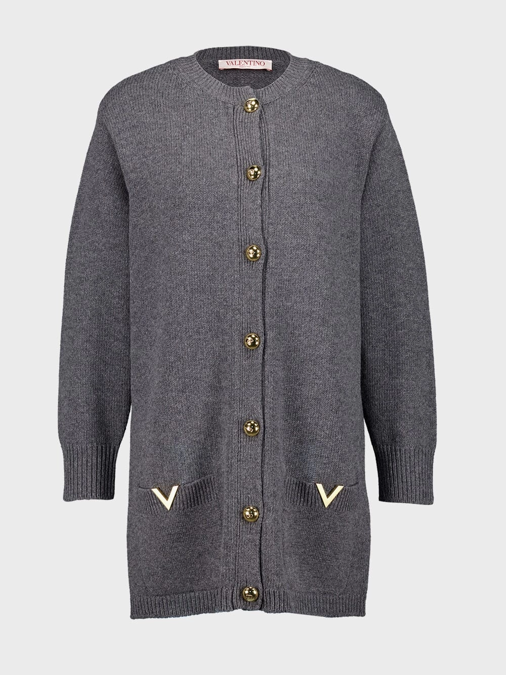 Dark Grey Wool Cardigan Knitwear Womens - women's knitwear cheap