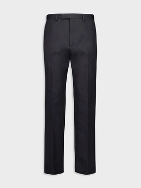 Dark Grey Wool Pants with Crease Detail Suits Mens - men's suits outlet