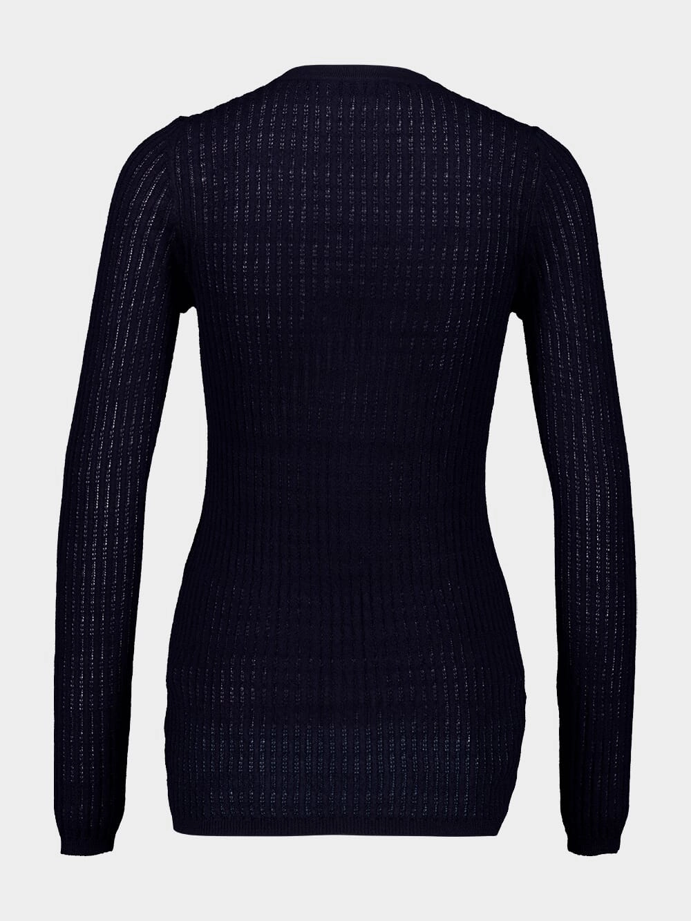 Dark Navy Emma Pointelle Knit Cardigan